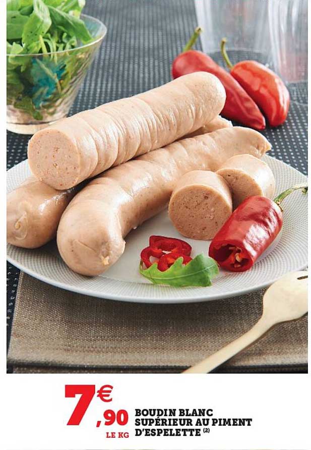 boudin blanc supérieur au piment d'espelette
