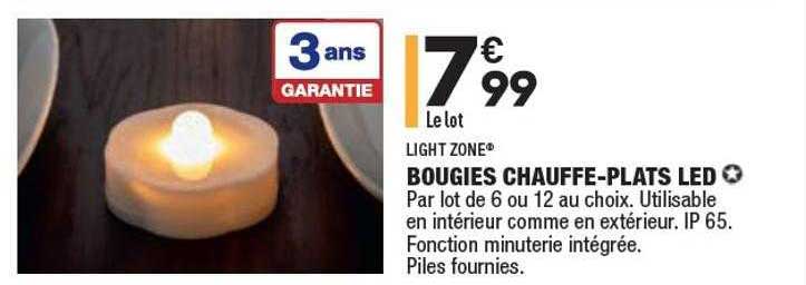 bougies chauffe-plats led light zone