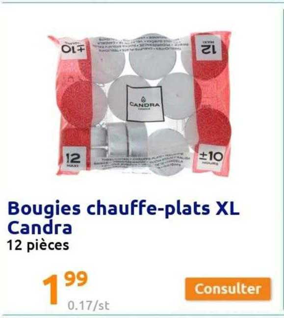 Bougies Chauffe-plats Xl Candra