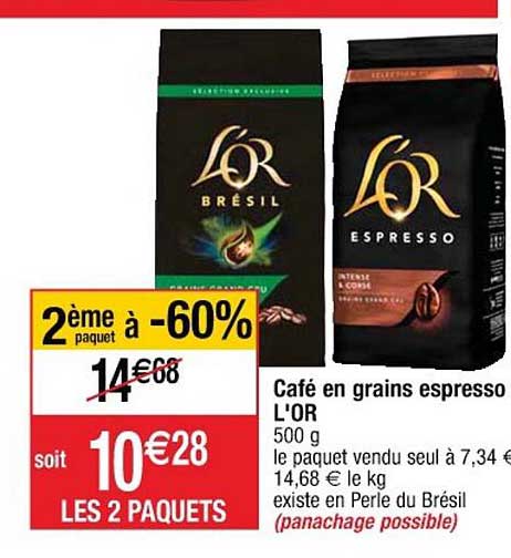Café En Grains Espresso L'or