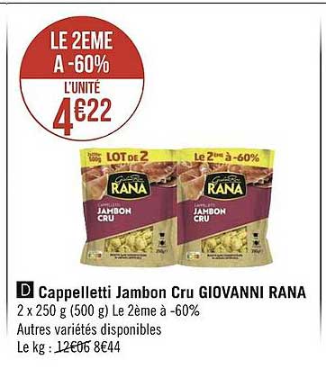 cappelletti jambon cru giovanni rana