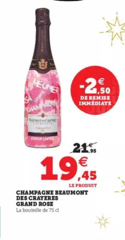 champagne beaumont des crayères grand rose