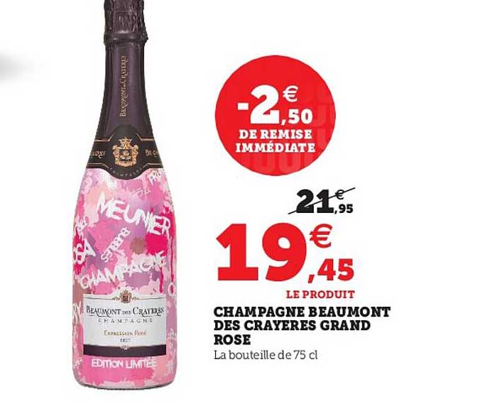 champagne beaumont des crayères grand rose