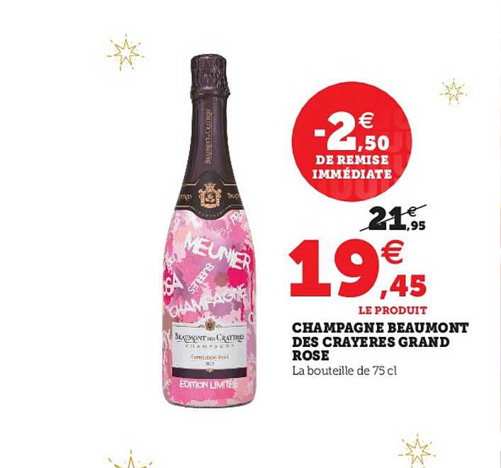 champagne beaumont des crayères grand rose