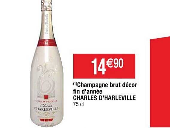 Champagne Brut Décor Fin D'année Charles D'harleville