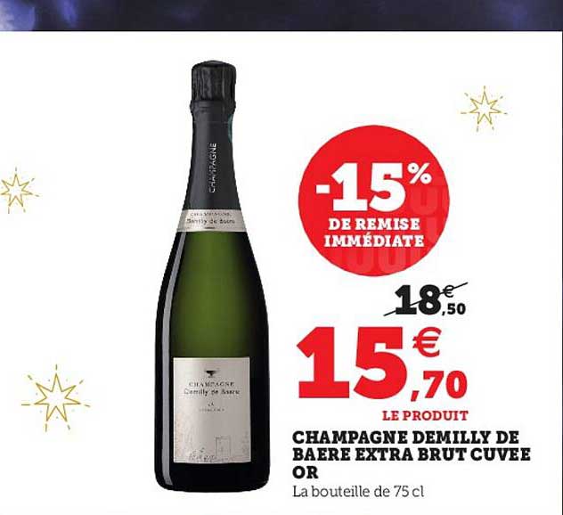 champagne demilly de baere extra brut cuvée or