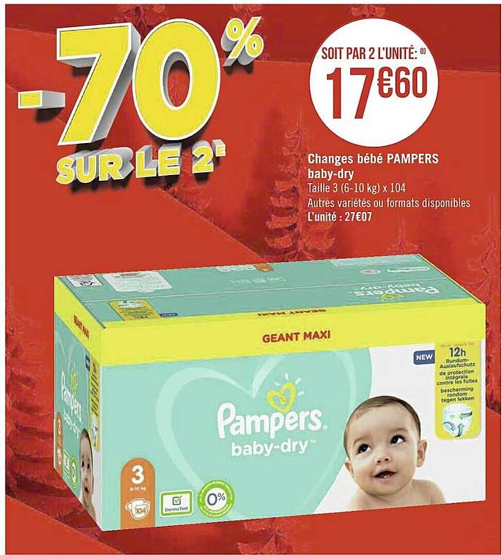 changes bébé pampers baby-dry