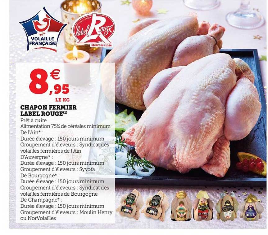 chapon fermier label rouge
