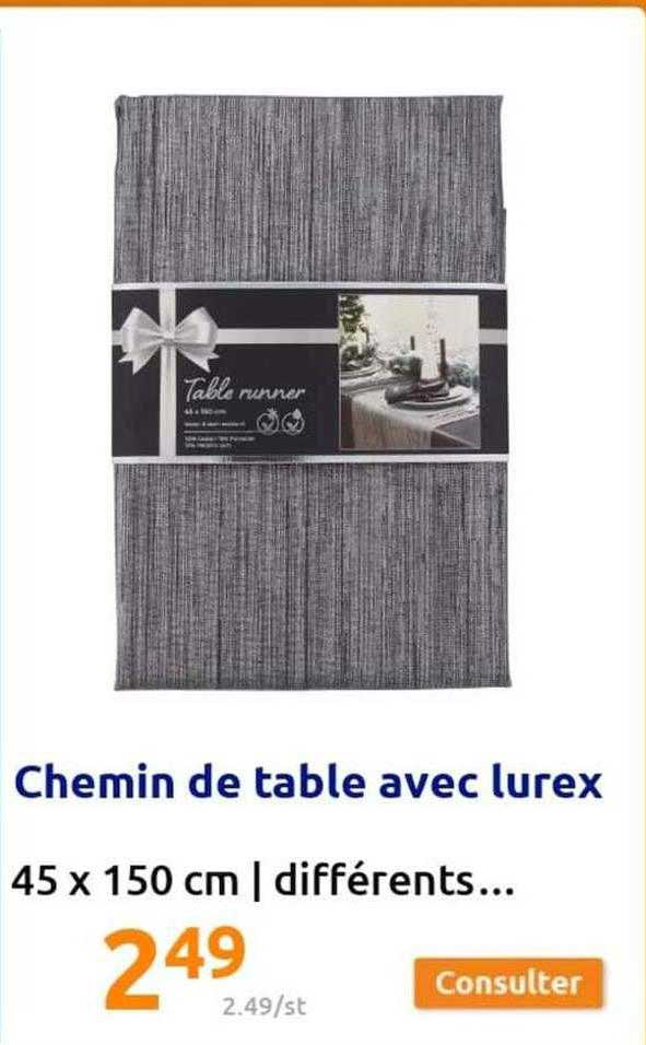chemin de table avec lurex