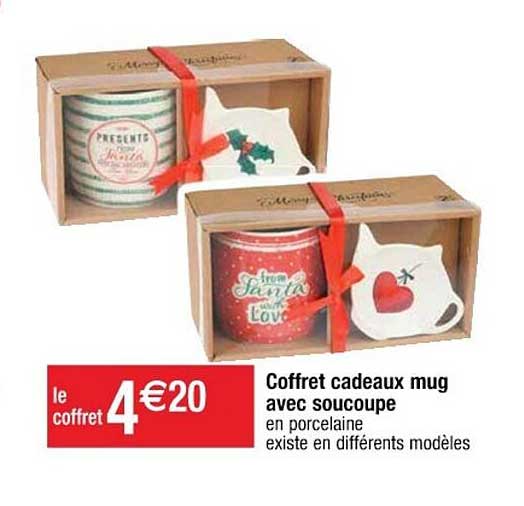 Coffret Cadeaux Mug Avec Soucoupe