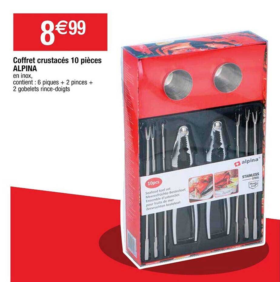 coffret crustacés 10 pièces alpina