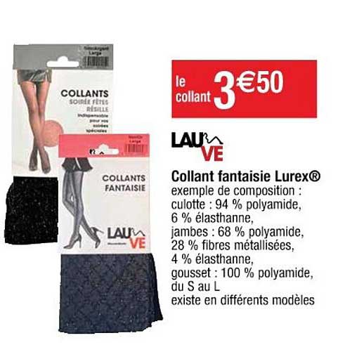 collant fantaisie lurex