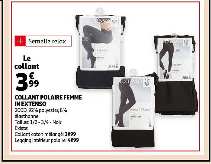 collant polaire femme in extenso