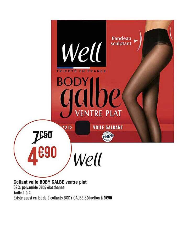 collant voile boby galbe ventre plat well