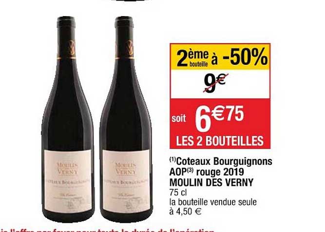 coteaux bourguignons aop rouge 2019 moulin des verny