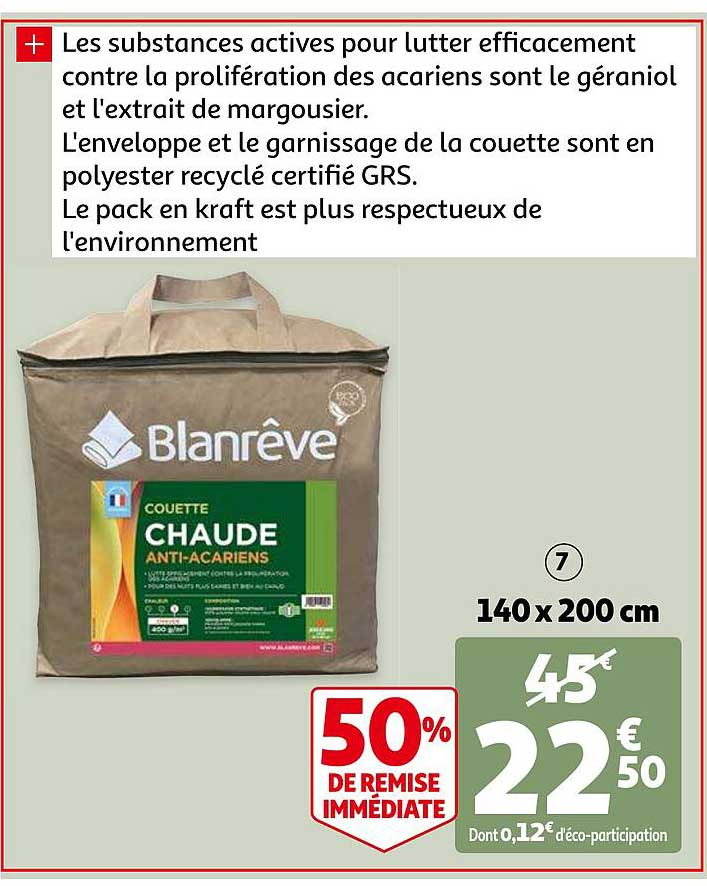 Couette Chaude 140 X 200 Cm Blanrêve