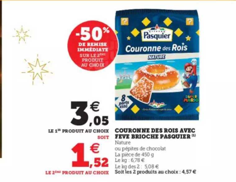 couronne des rois avec fève brioche pasquier