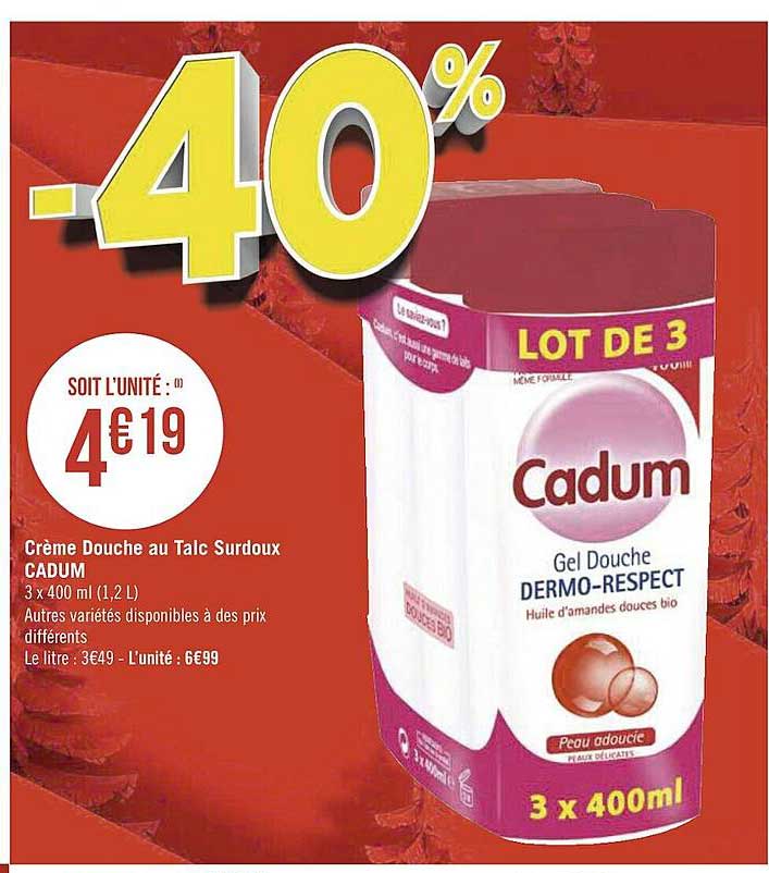 Crème Douche Au Talc Surdoux Cadum