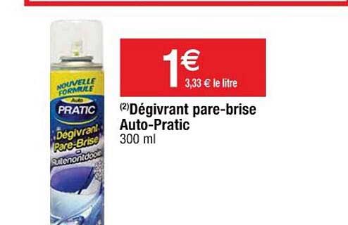 dégivrant pare-brise auto-pratic
