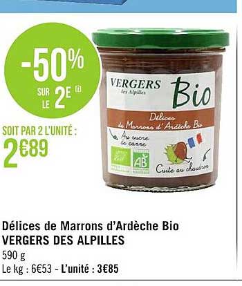 délices de marrons d'ardèche bio vergers des alpilles