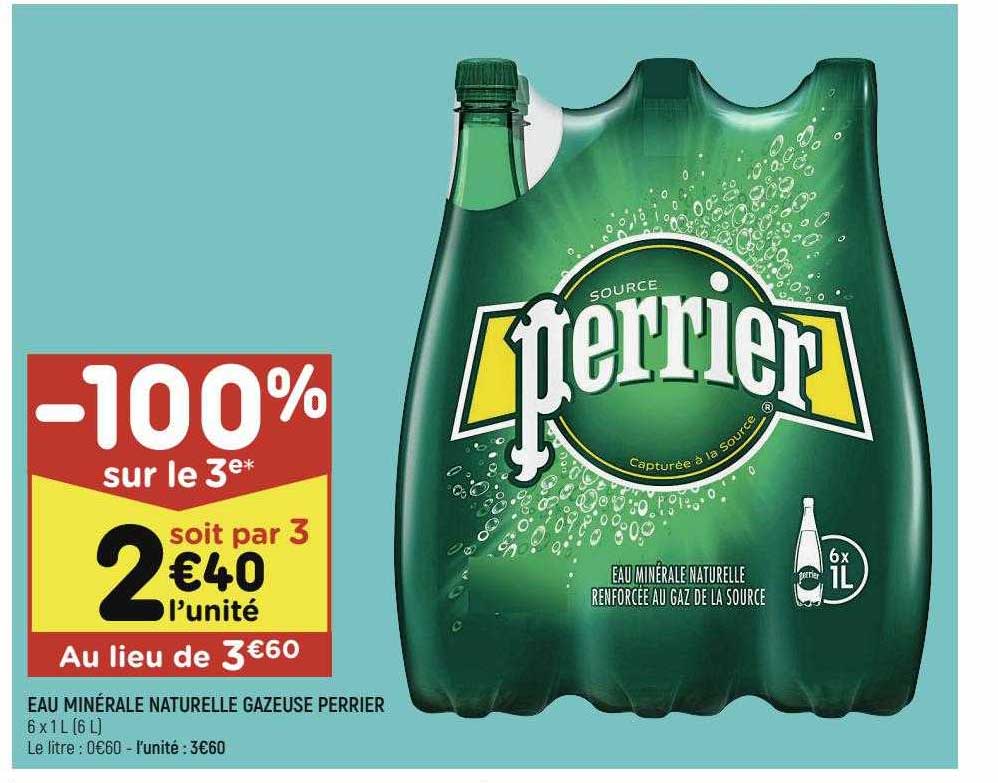 Eau Minérale Naturelle Gazeuse Perrier