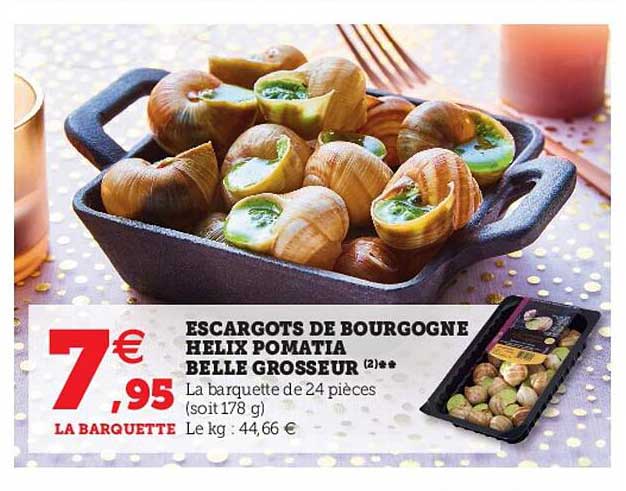 escargots de bourgogne helix pomatia belle grosseur
