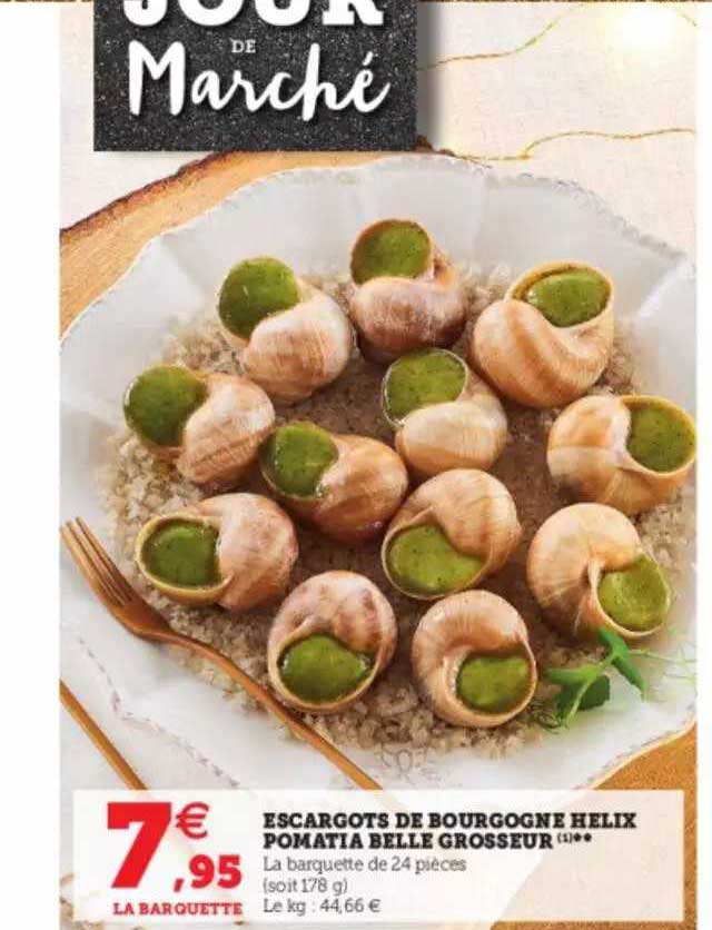 escargots de bourgogne helix pomatia belle grosseur