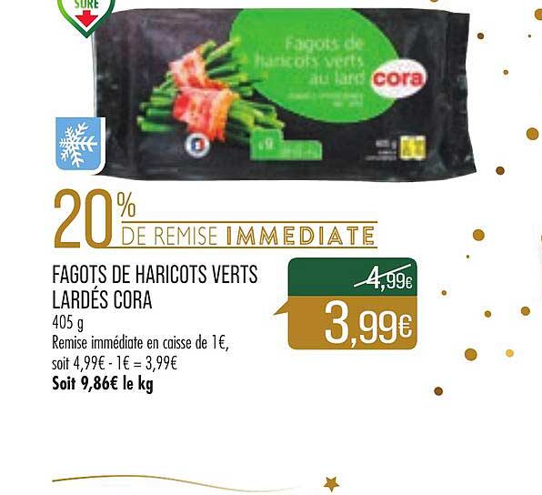 fagots de haricots verts lardés cora