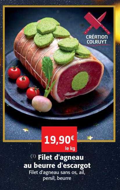 filet d'agneau au beurre d'escargot