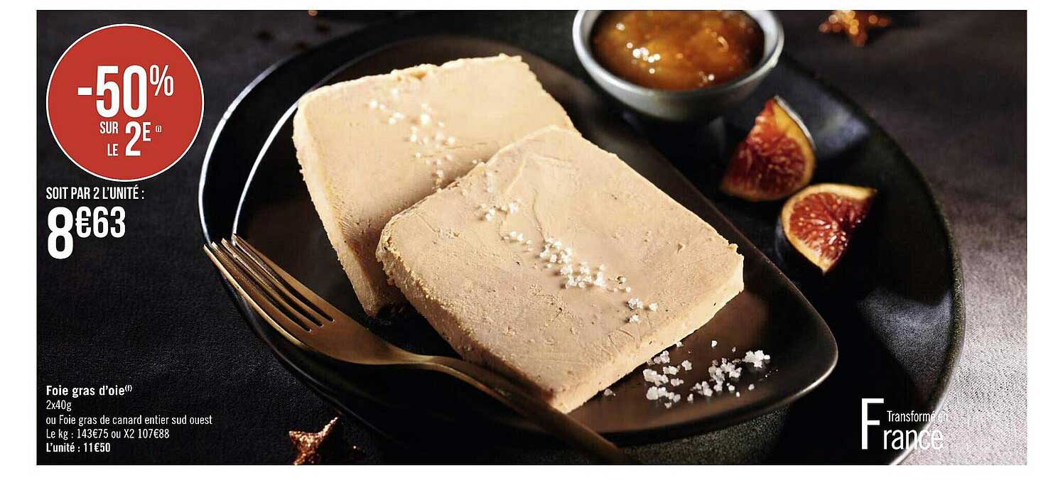 foie gras d'oie ou foie gras de canard entier sud ouest