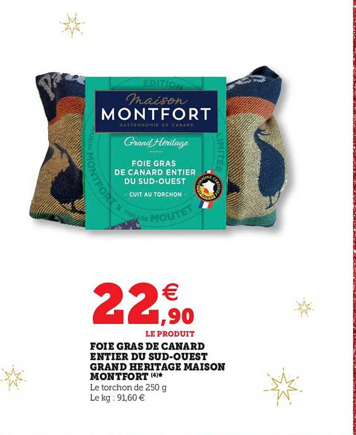 foie gras de canard entier du sud-ouest grand héritage maison montfort