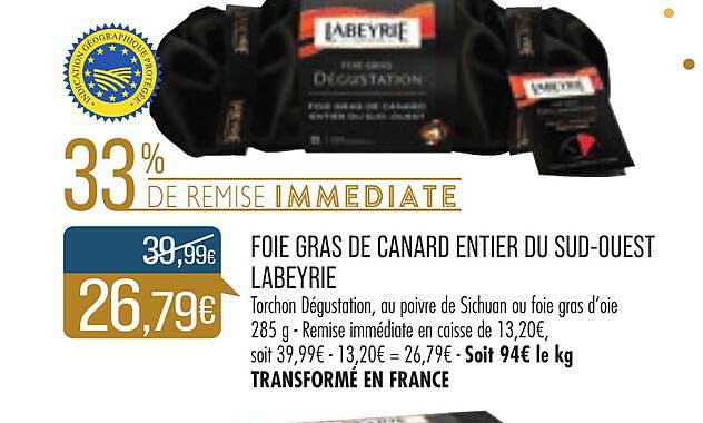 foie gras de canard entier du sud-ouest labeyrie