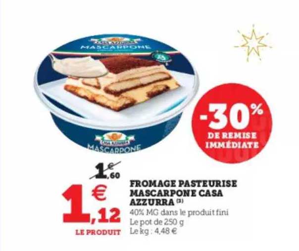 fromage pasteurisé mascarpone casa azzurra
