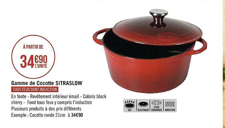 gamme de cocotte sitraslow