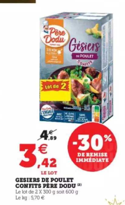 gésiers de poulet confits père dodu