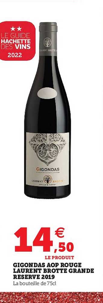 Gigondas Aop Rouge Laurent Brotte Grande Réserve 2019