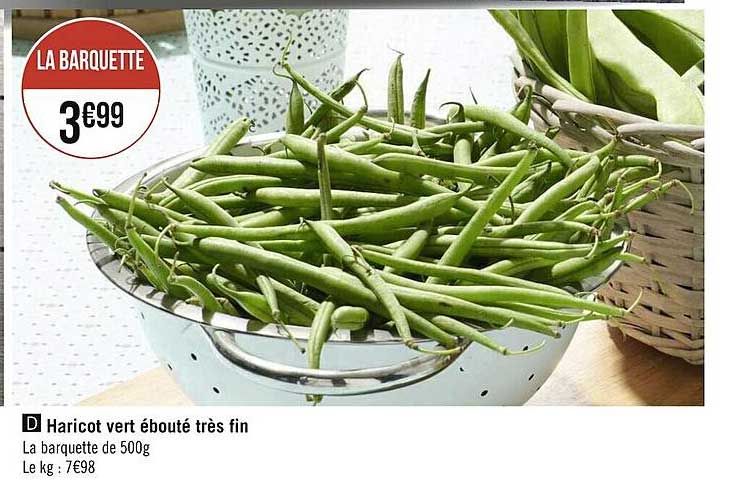 haricot vert ébouté très fin