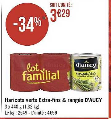 haricots verts extra-fins & rangés d'aucy