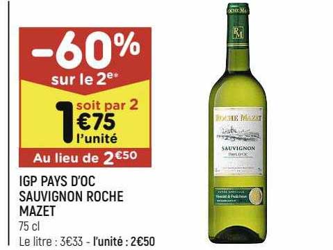 Igp Pays D'oc Sauvignon Roche Mazet