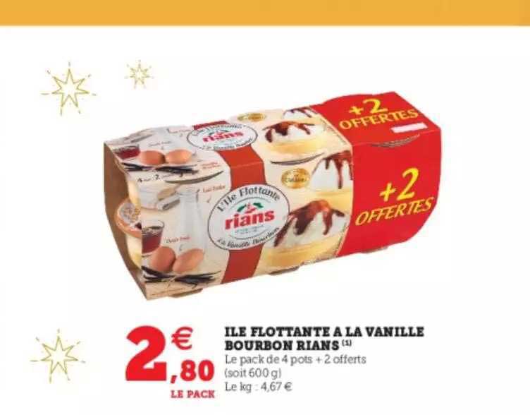 île flottante à la vanille bourbon rians