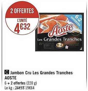 jambon cru les grandes tranches aoste
