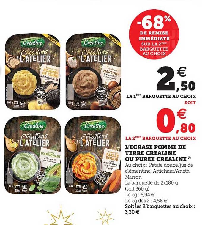 L'écrasé Pomme De Terre Créaline Ou Purée Créaline