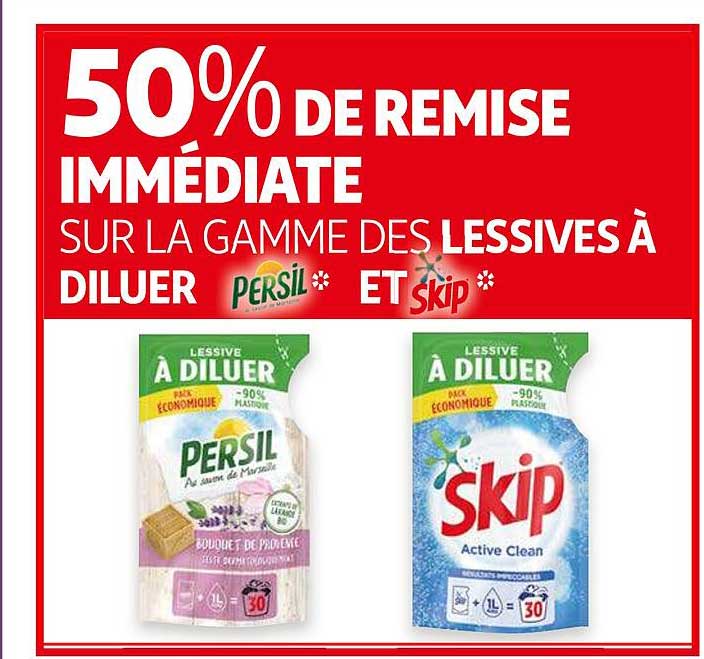 La Gamme Des Lessives à Diluer Persil Et Skip