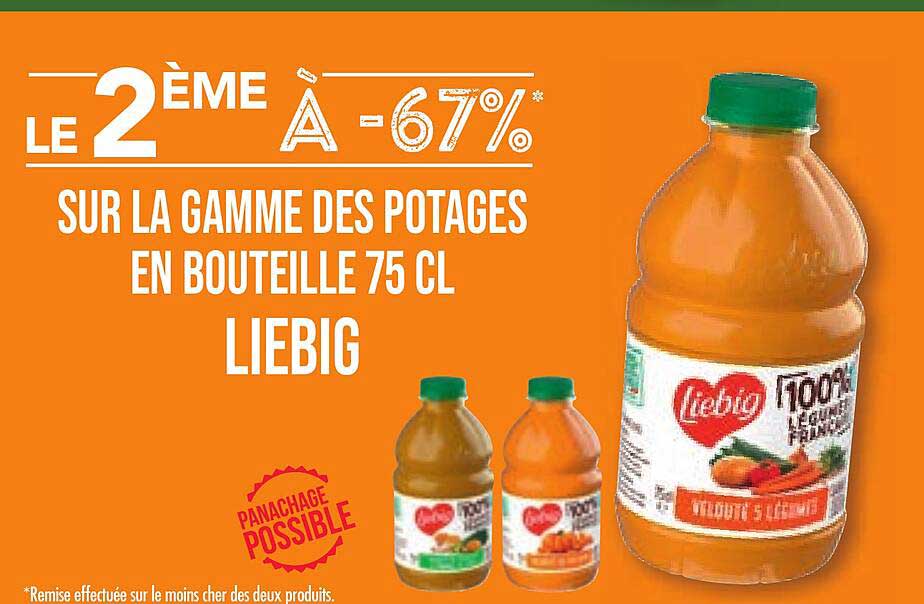 la gamme des potages en bouteilles 75 cl liebig