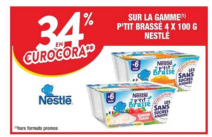 La Gamme P'tit Brassé 4 X 100 G Nestlé