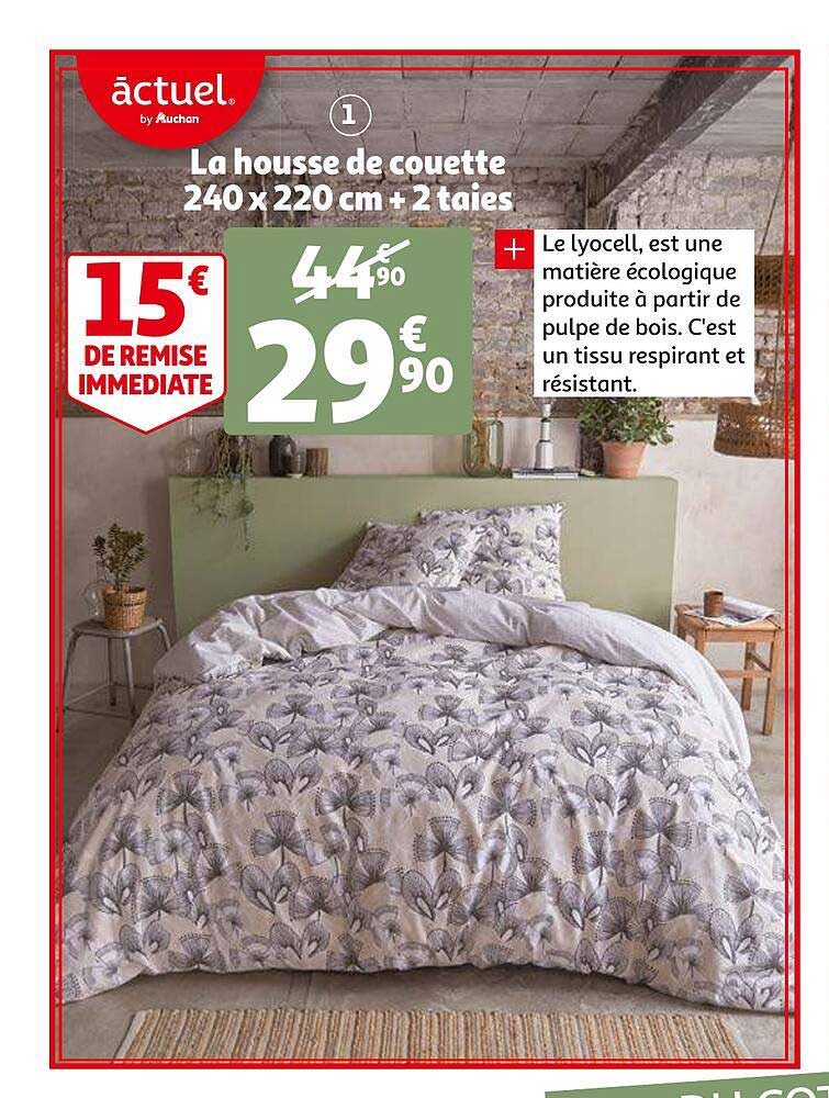 La Housse De Couette 240 X 220 Cm + 2 Taies