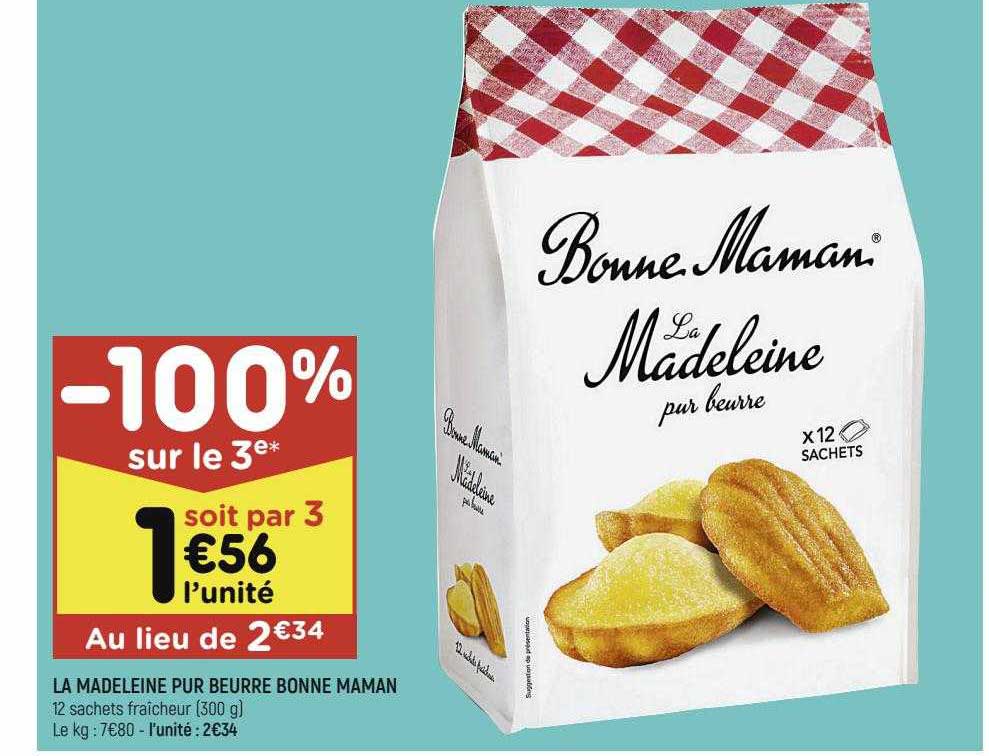 la madeleine pur beurre bonne maman