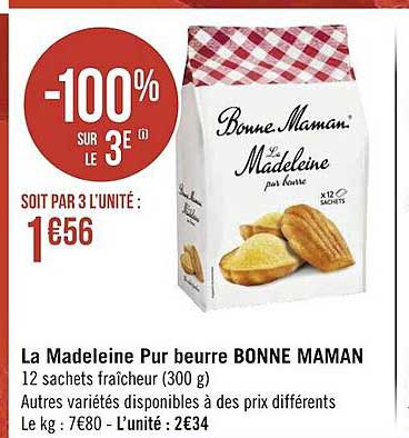 la madeleine pur beurre bonne maman
