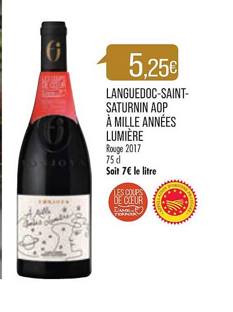 languedoc-saint-saturnin aop à mille années lumière