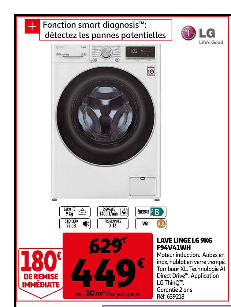 lave linge lg 9kg lg